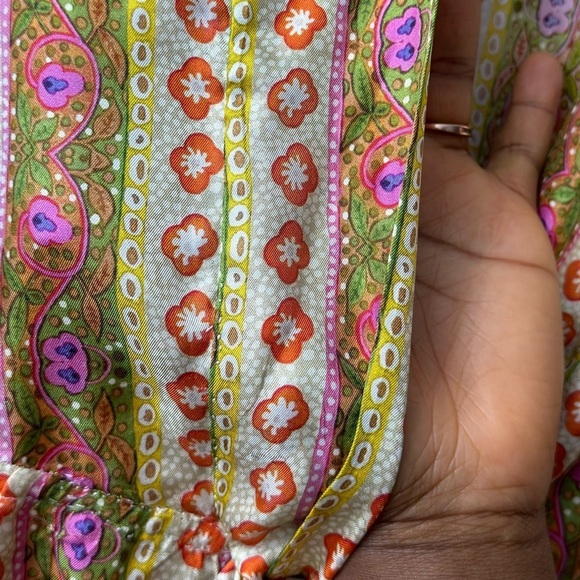 Sandro Striped Kaftan Midi Silk dress Size 36 US size 4 - Picture 14 of 17